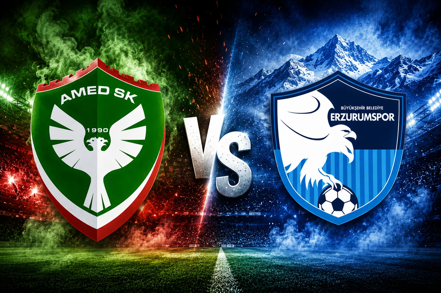 Amedspor-Erzurumspor maçında ilk 11’ler belli oldu