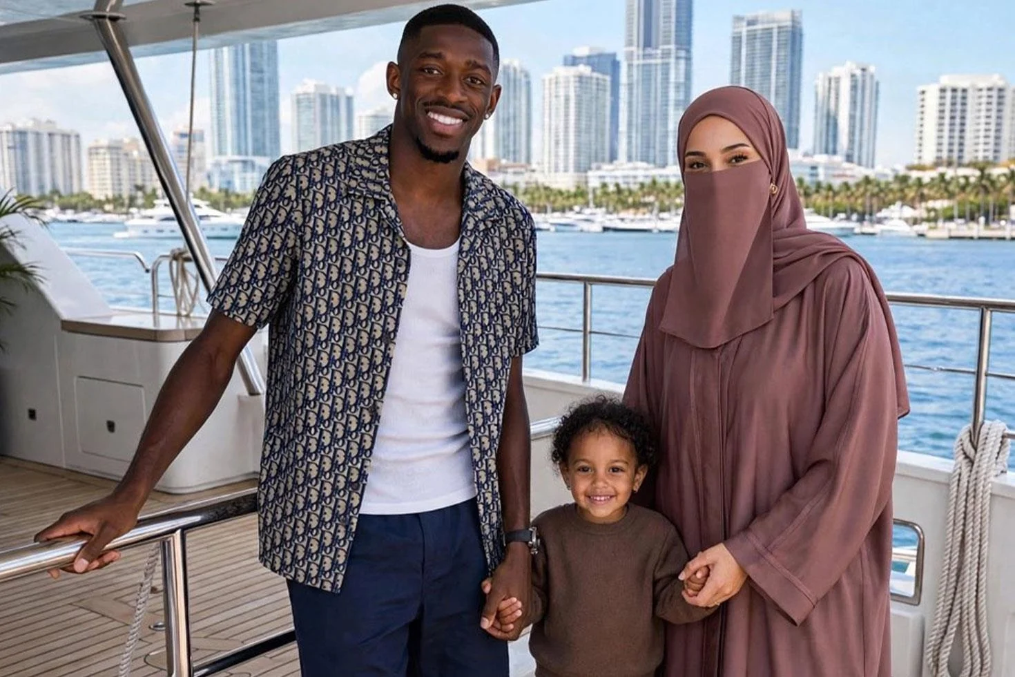 Dembele eşinin peçe tercihini anlattı: Güzel yüzüm…