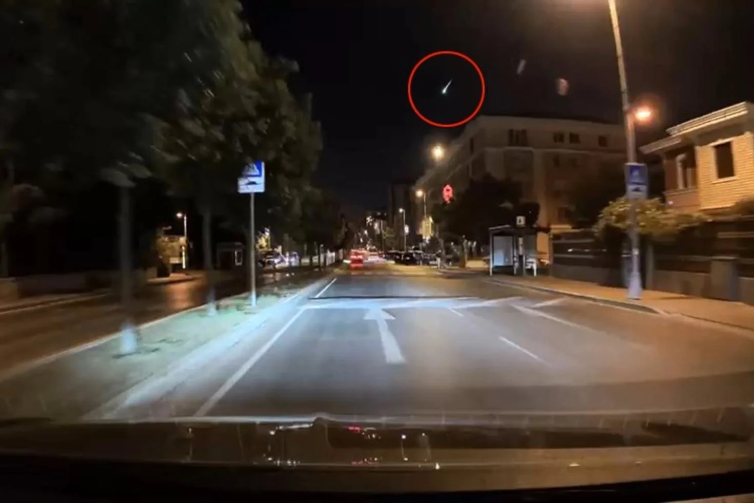 Büyükçekmece’de gök taşının düşme anı kamerada