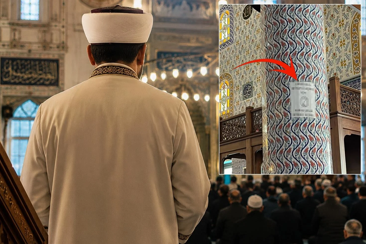 Camiye asılan uyarı yazısına bakın! Yorum bombardımanına tutuldu