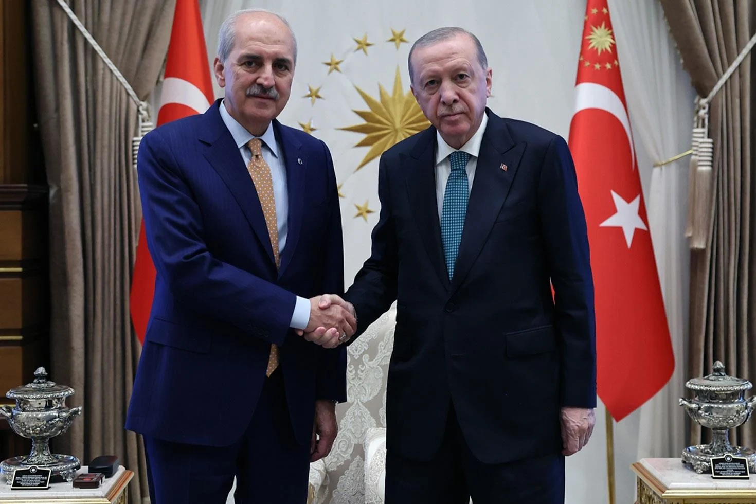 Cumhurbaşkanı Erdoğan, TBMM Başkanı Kurtulmuş’u kabul etti