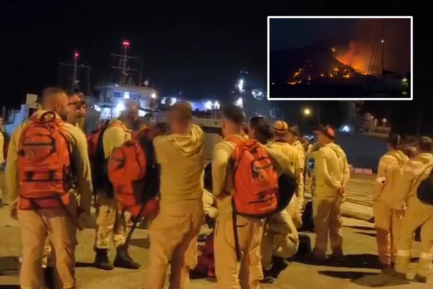 Marmaris’te arazözler çıkarma gemileriyle yangın bölgesine gidiyor