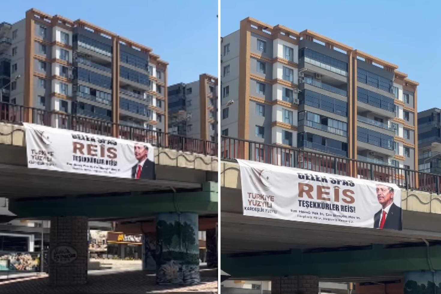 Batman’da Cumhurbaşkanı Erdoğan’a Kürtçe ve Türkçe teşekkür pankartları