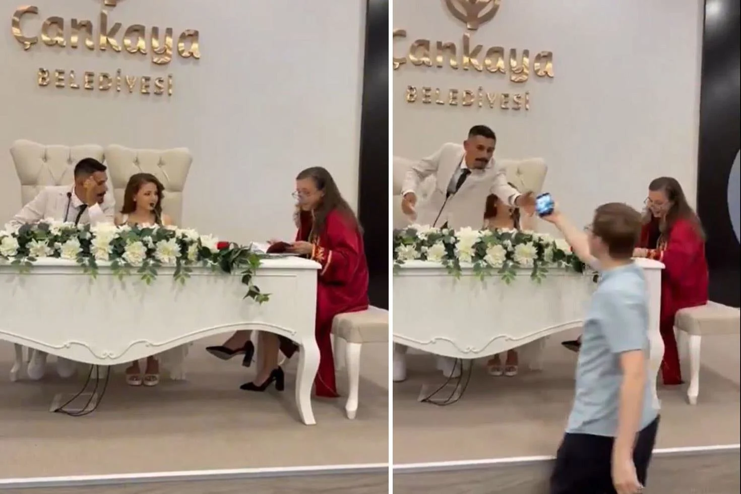 Damat, nikah töreninde başına gelebilecek en büyük talihsizliği yaşadı