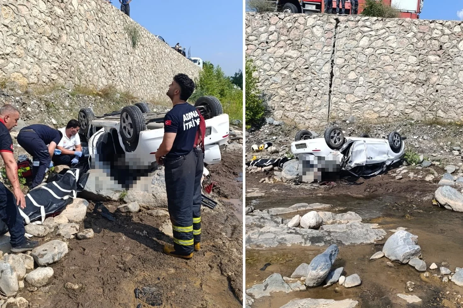 Dereye Ucan Otomobil Bu Hale Geldi Iki Kadin Feci Sekilde Can Verdi 20175543 56 Jpg