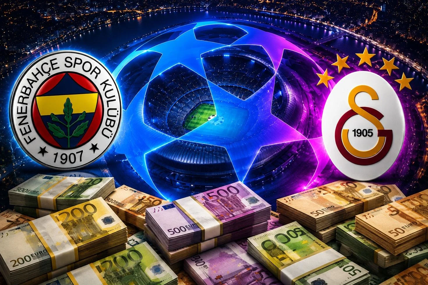 Fenerbahçe ve Galatasaray’a Şampiyonlar Ligi’nden servet