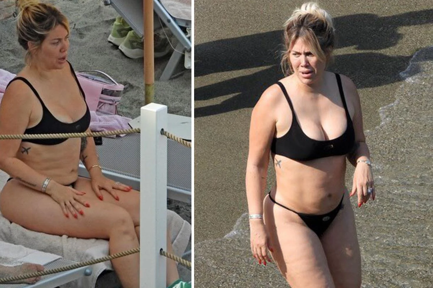 Filtresiz hali tanınmayan Wanda Nara’dan bikinili yeni paylaşım