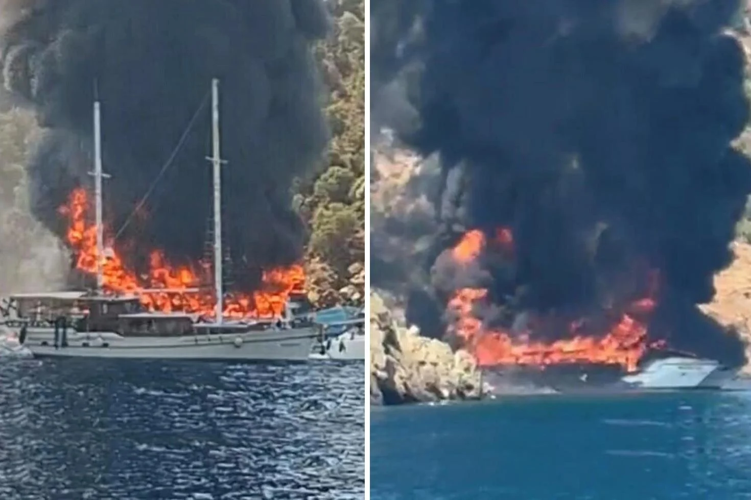 Fethiye’de can pazarı! Tur teknesi yandı, 115 kişi suya atladı