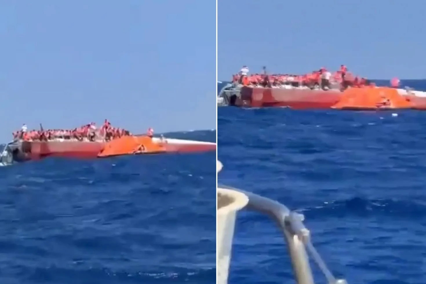 Girne açıklarında batan yolcu gemisinden ilk görüntü
