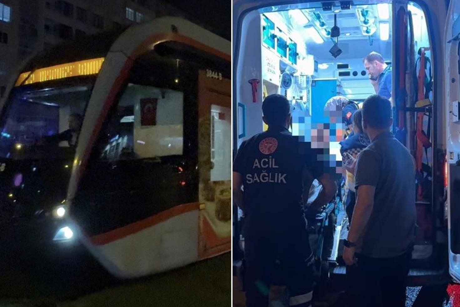 Kayseri’de hareketli gece! Tabancayla yaralanan şahıs tramvaya bindi