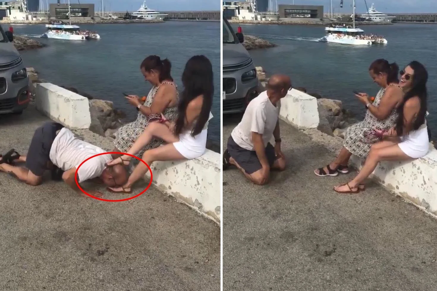 Herkes şaşkına döndü! Önce ayaklarını öptü, sonra havlamaya başladı