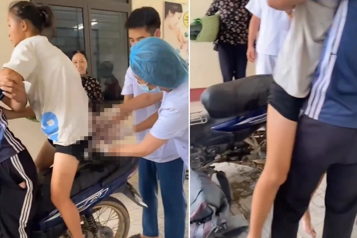 Hastaneye yetişemedi! Bebeğini motosiklet üzerinde dünyaya getirdi