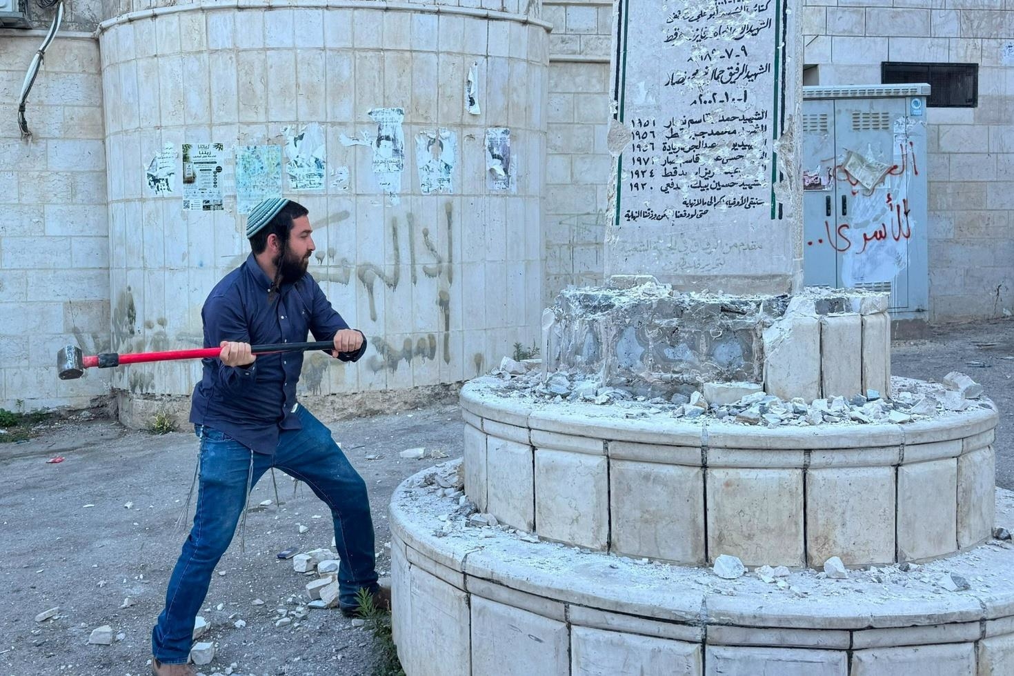 Israilli Vekilden Bati Seriada Skandal Filistin Anitini Parcaladi 20174330 34 Jpg