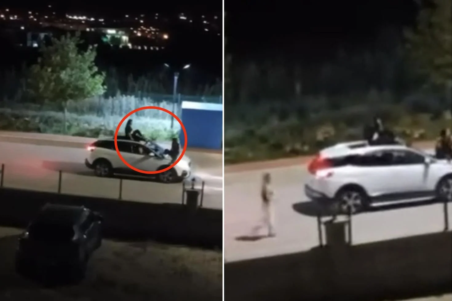 Elazığ’da ölümüne yolculuk: Aracın tavanında ve kaputunda gittiler!