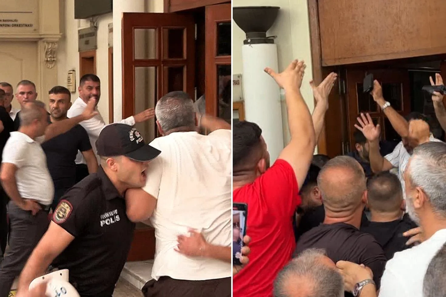 Adana’da servis plakası ihalesine tepki! Belediye önünde arbede çıktı