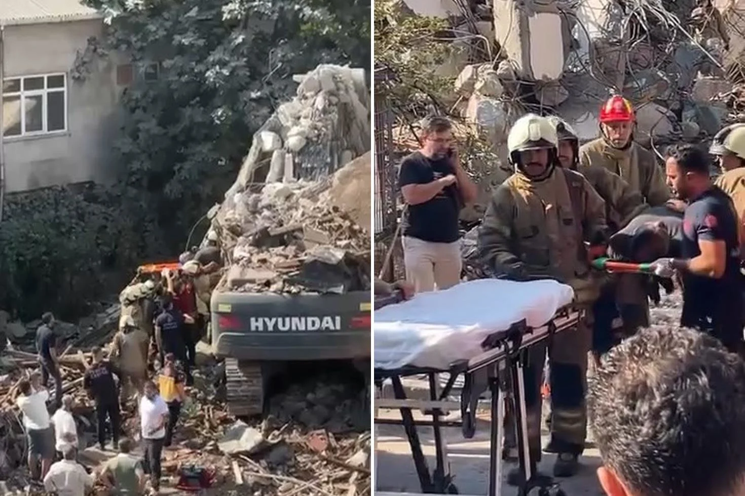 Küçükçekmece’de kontrollü yıkım kontrolden çıktı! Operatör enkaz altında kaldı