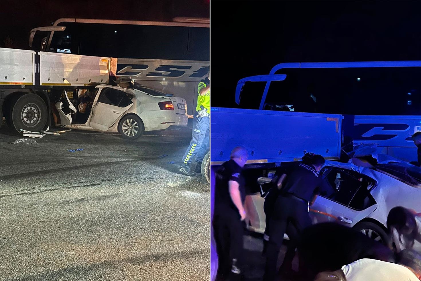 Makaslayan tır dehşet saçtı! Hurdaya dönen araçtan sağ çıkan olmadı