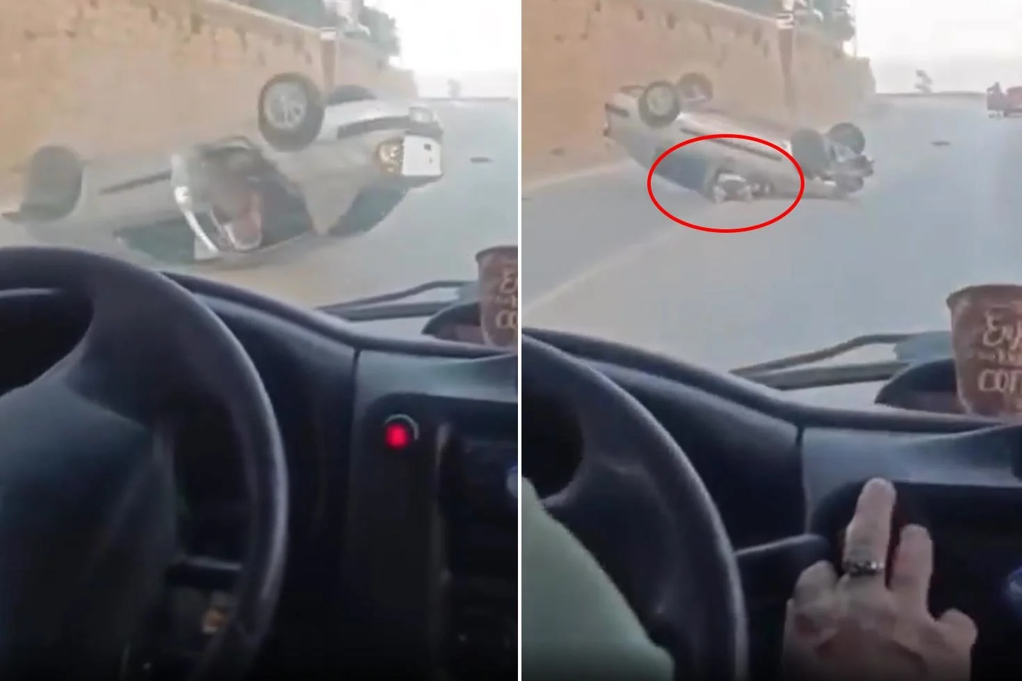Takla atıp metrelerce sürüklendi! Sürücünün son hamlesi filmleri aratmadı