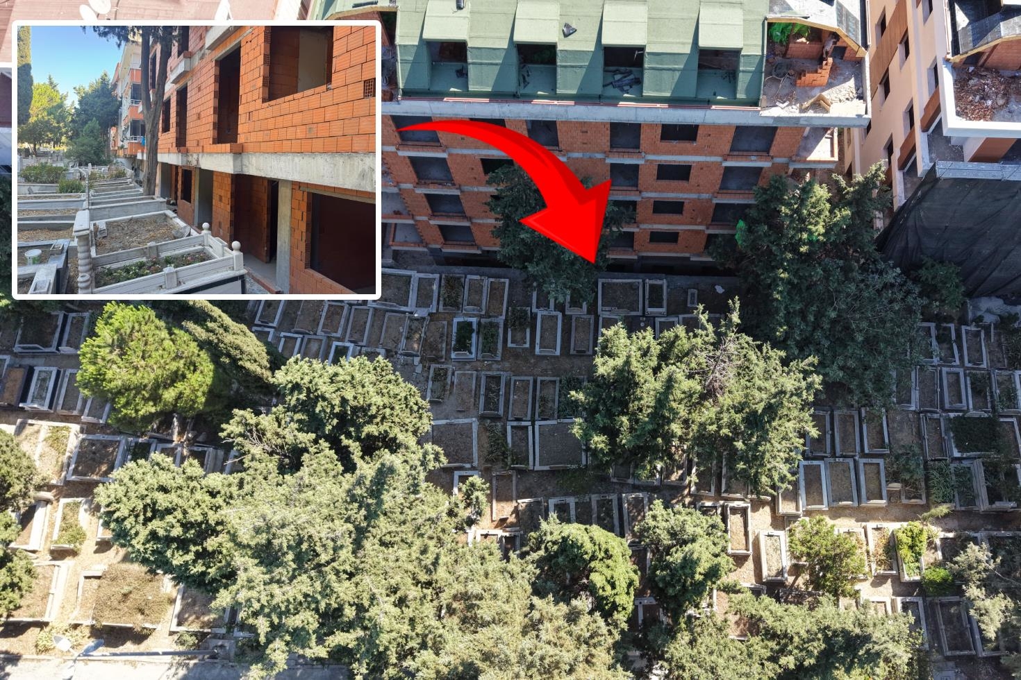 İstanbul’da mezarlık manzaralı sıfır daireler! “Orada oturmak için yürek lazım”