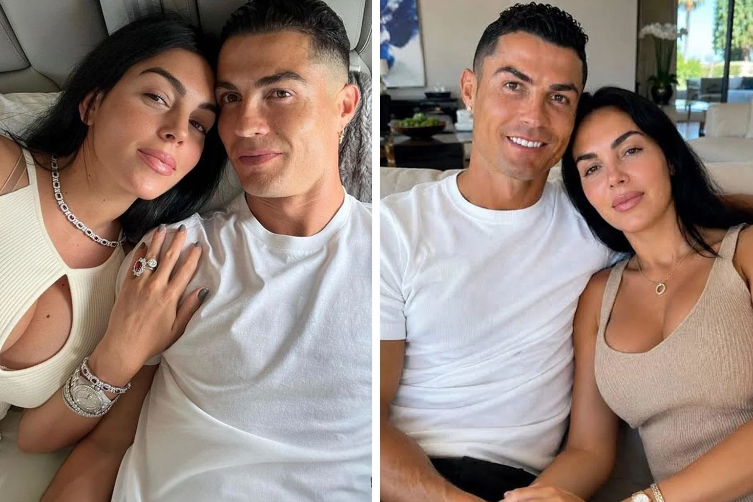 Görüntüler yeni ortaya çıktı! Milyarder Ronaldo evinin salonunda evlendi