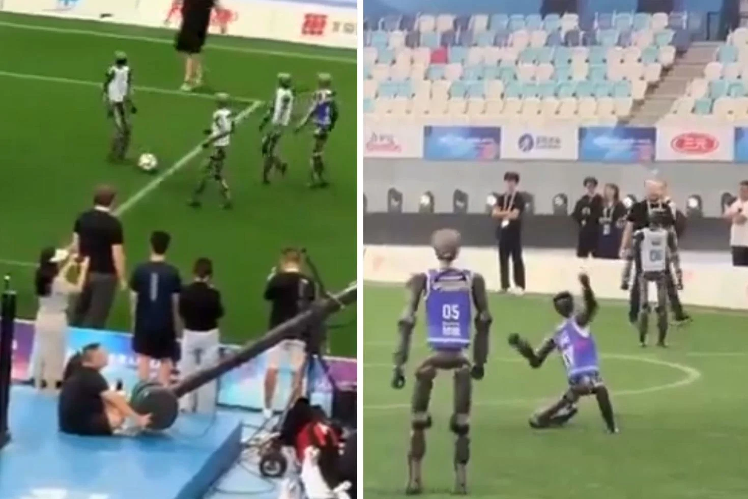 Robotlar Yesil Sahaya Indi Kiran Kirana Futbol Maci 20186788 13 Jpg