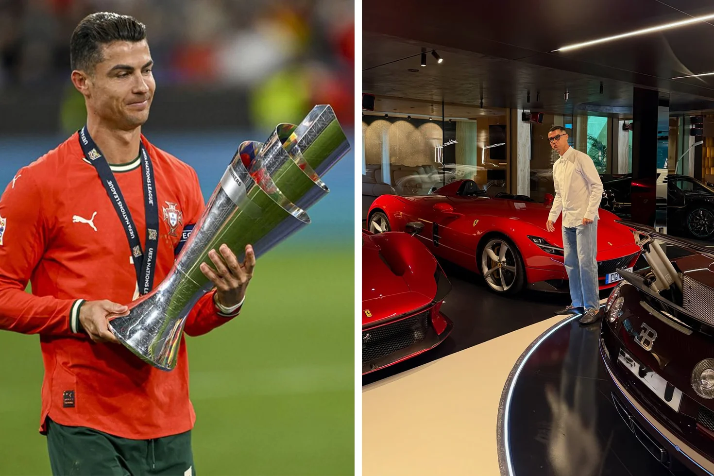 Ronaldo garajını açtı! Milyon dolarlık arabaları ortaya çıktı