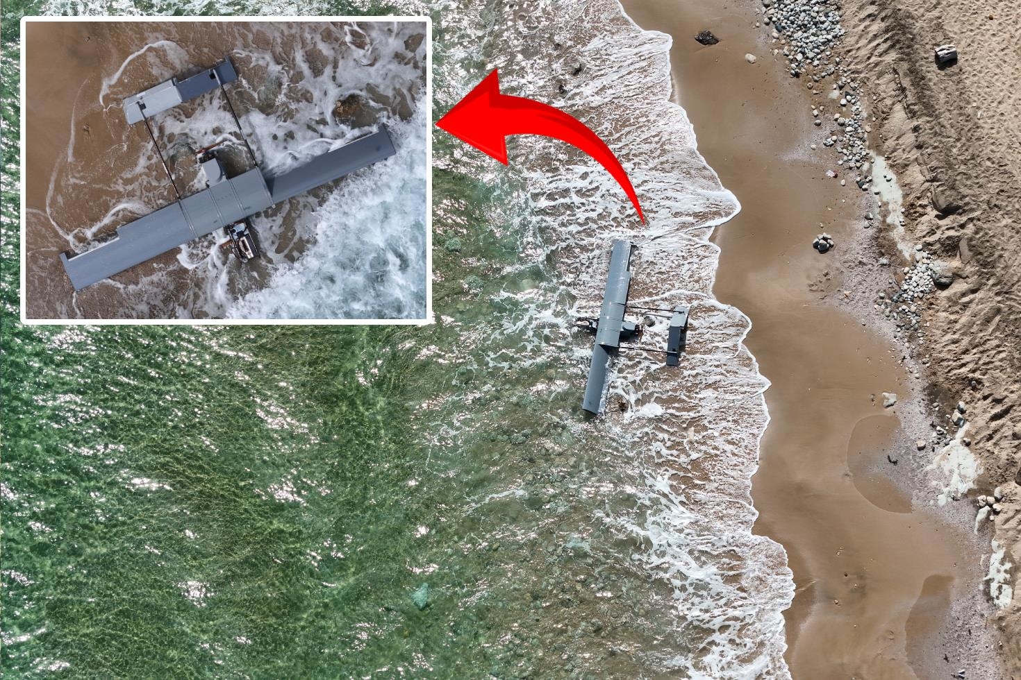 Karaburun Sahili’nde mühimmat yüklü olabileceği değerlendirilen İHA bulundu