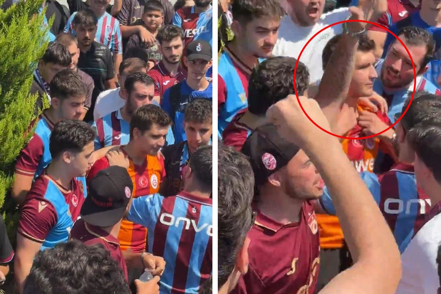 Salah karşılamasında ilginç anlar! Galatasaray formasını çıkarttırdılar
