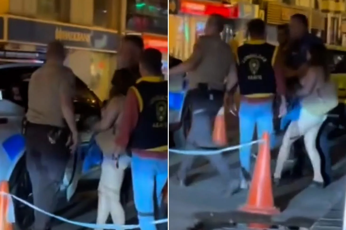 Şehrin göbeğinde çırılçıplak dolaştı, bir de polise direndi