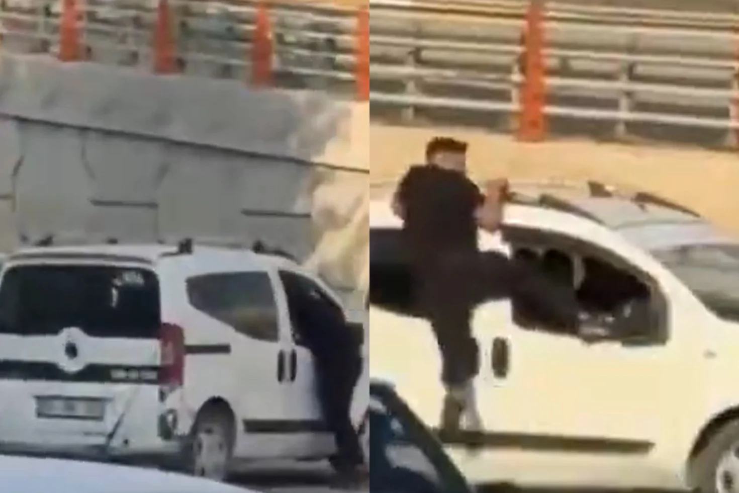 Şanlıurfa’da sokak ortasında tehlikeli kardeş kavgası: Hareket halindeki aracın üzerine çıktı