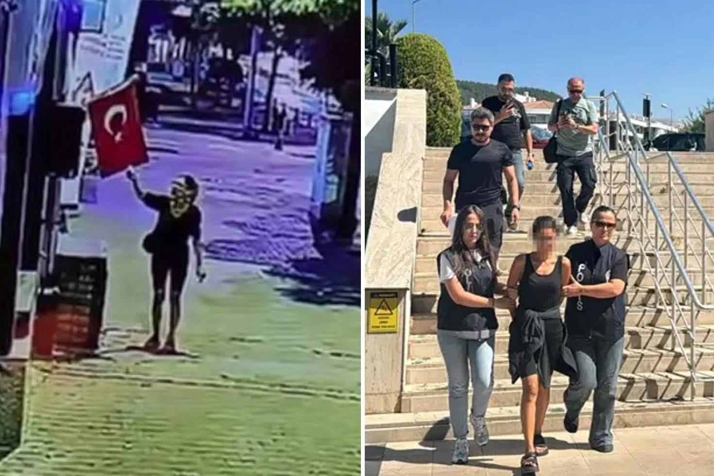 Ters kelepçe ile alındı! İşte bayrağımızı yakan o alçağın savunması
