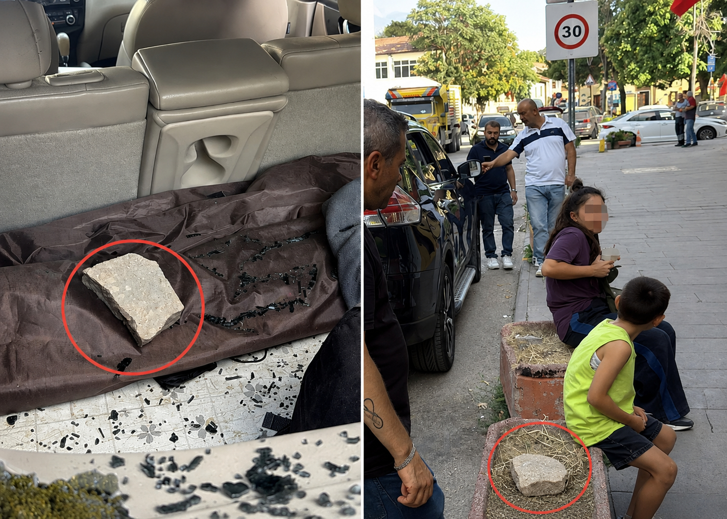 Trafikte yol verme kavgası dehşete düşürdü: Camı taşla kırıp ailesinin gözü önünde darbettiler