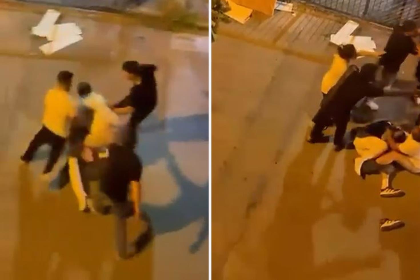 Çekmeköy’de yol verme kavgası: Tekmeli yumruklu saldırı kamerada