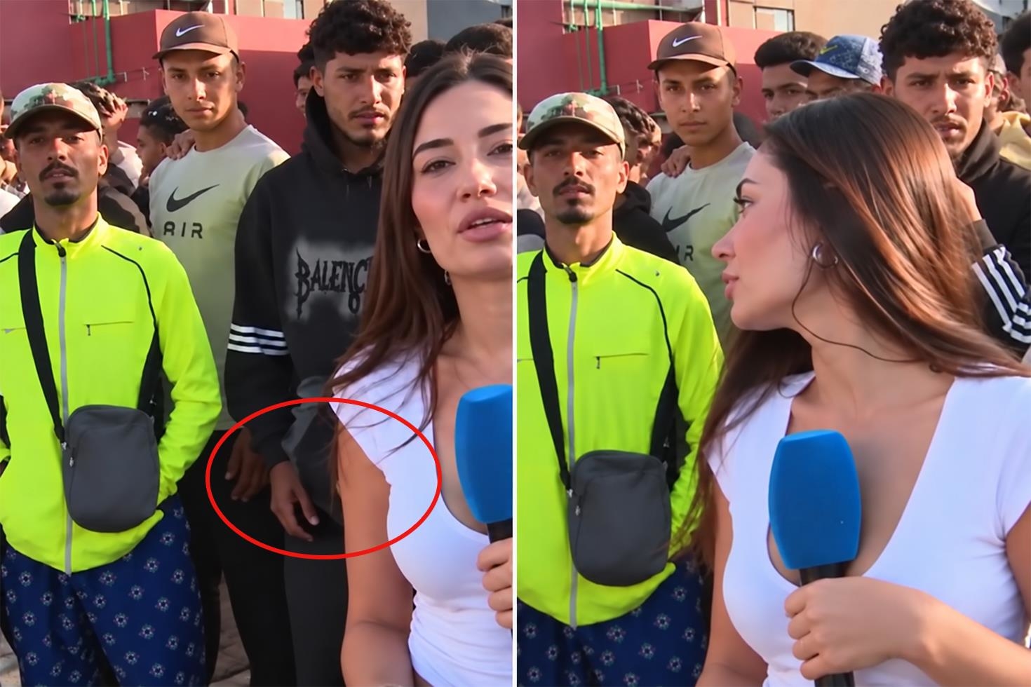 İspanyol muhabir canlı yayında taciz edildi! Bozuntuya vermeden devam etti