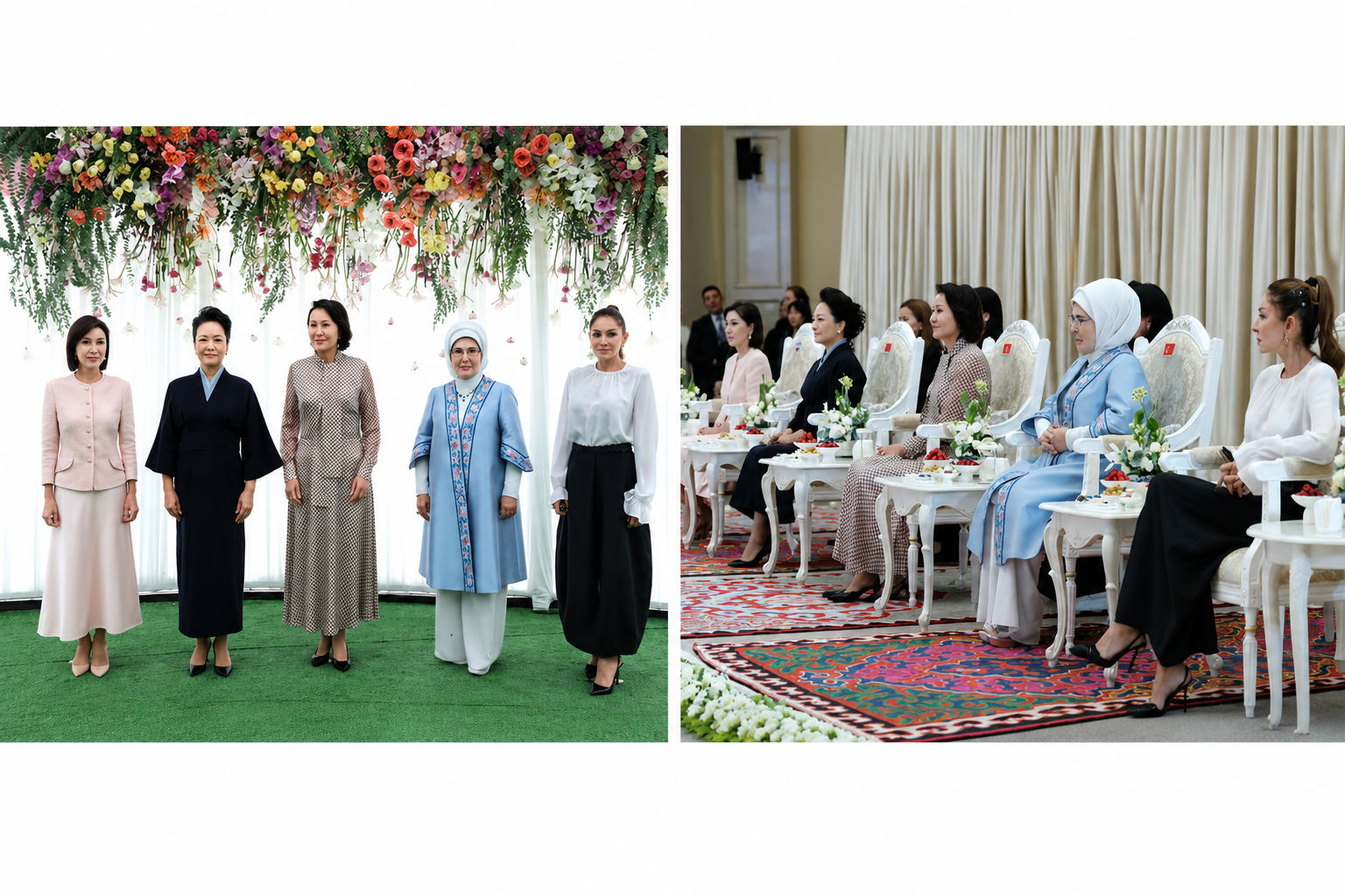 Emine Erdoğan Bişkek’te lider eşleriyle buluştu
