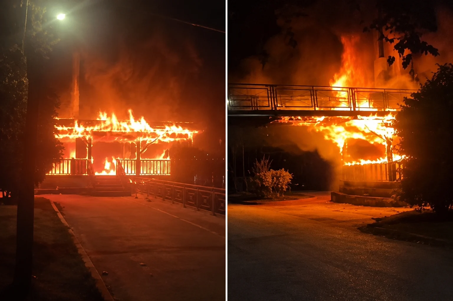 Seyhan  Nehri üzerindeki köprü yandı, 20 metrelik bölüm zarar gördü