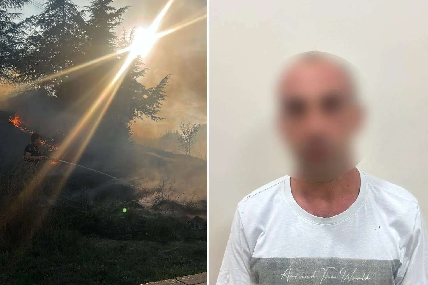 Arnavutköy’de çayırlık alanı yakıp kaçan şahıs kıskıvrak yakalandı