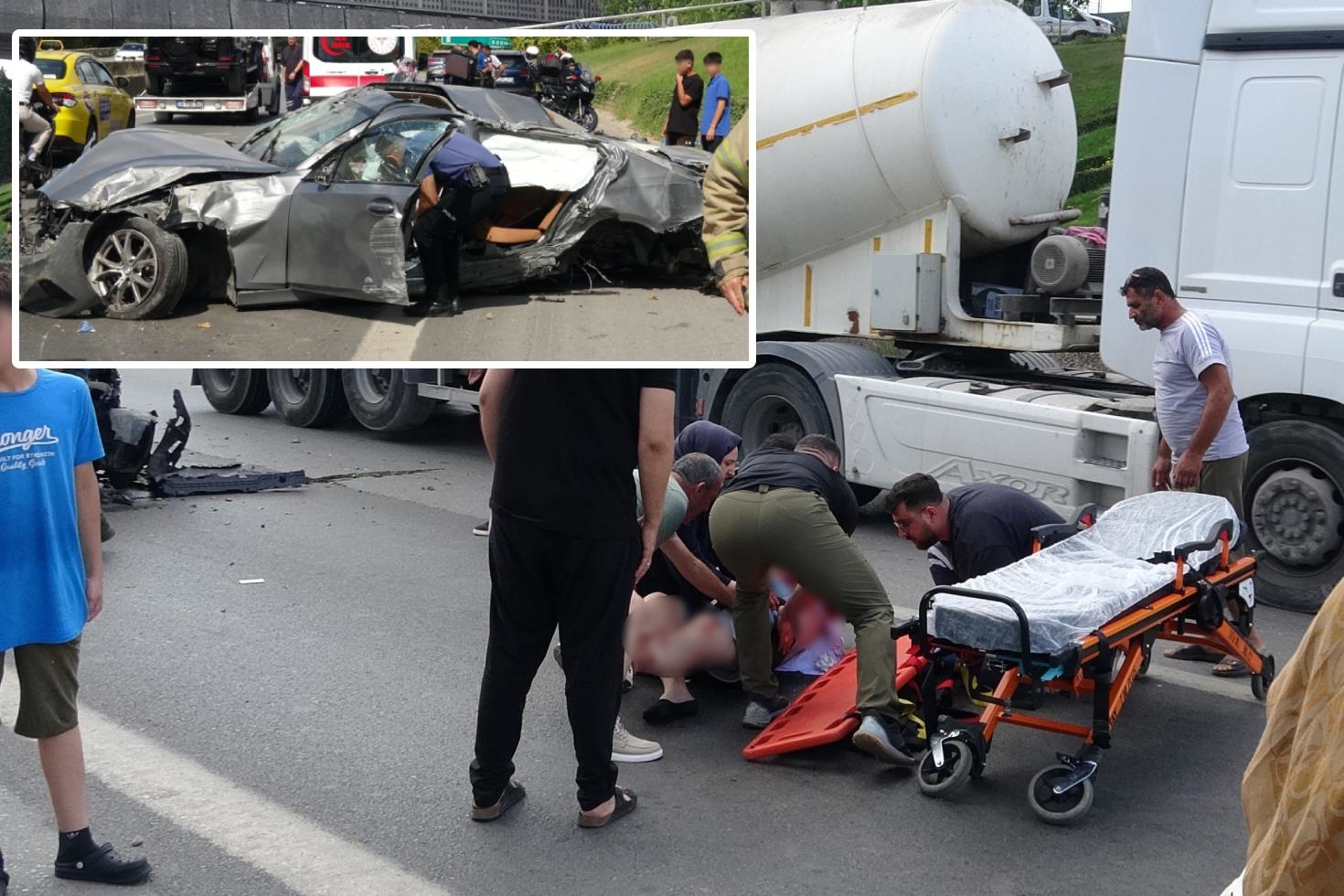 İstanbul’da korkunç kaza! Lüks otomobil hurdaya döndü, sürücü ağır yaralı