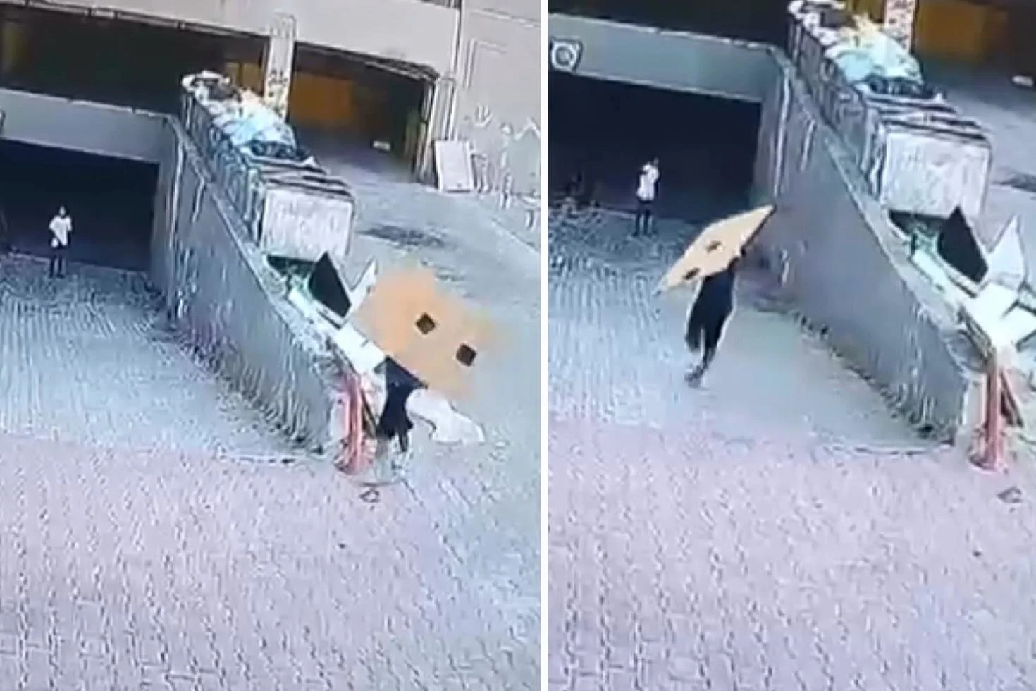 Site otoparkındaki yangının öncesine ait görüntüler ortaya çıktı