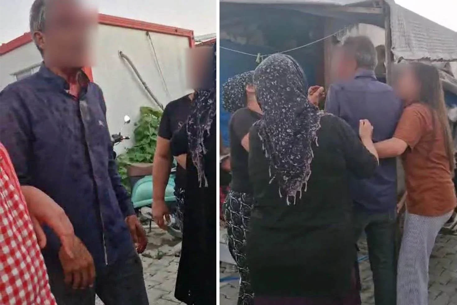 Konteyner kenti palayla bastı! Eşi ve kızları dahil 4 kişiyi yaraladı