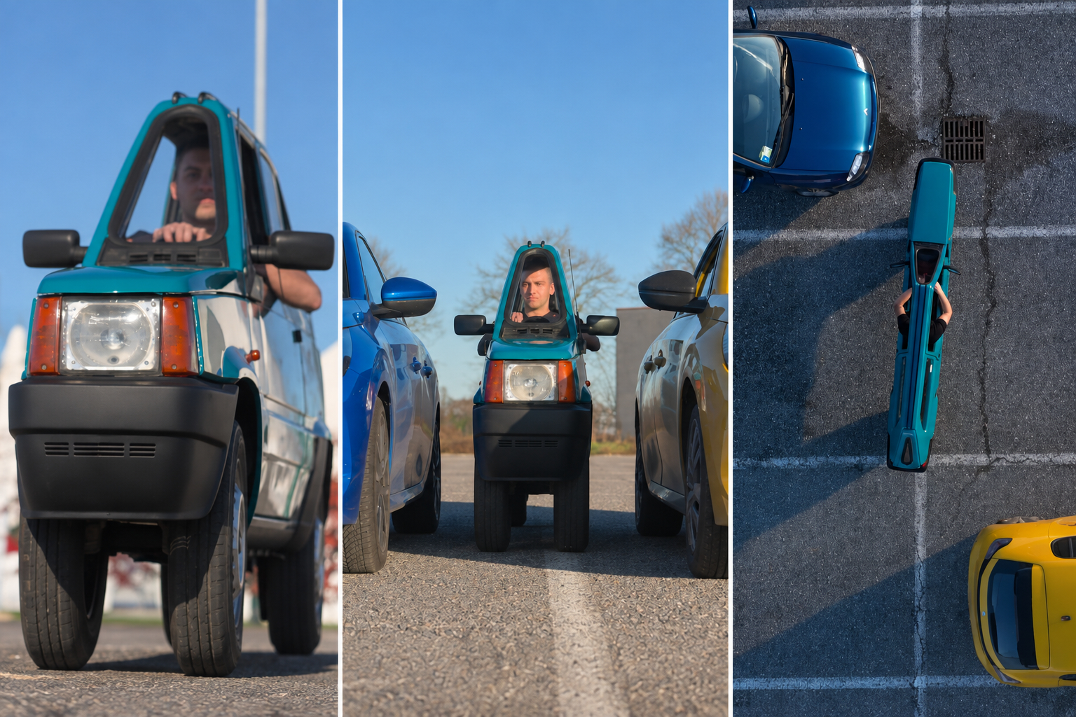 Dünyanın en dar otomobili görenleri şaşkına çevirdi! Sadece 50,20 cm