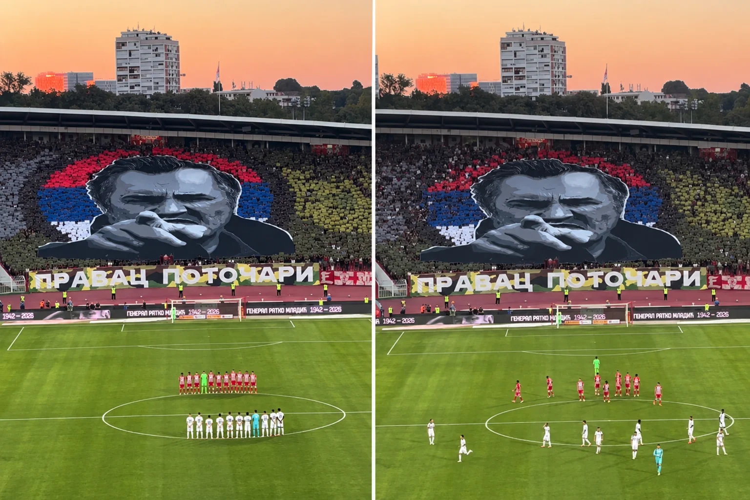 Sırbistan’da skandal! Kızılyıldız tribünlerinden “Bosna Kasabı” Mladiç’e özel koreografi
